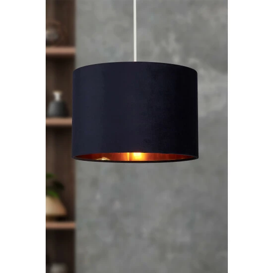 unnamed-file-818.jpg Searchlight Josie Navy Blue Velvet & Gold Inner Easy Fit Shade -Searchlight Shop unnamed file 818