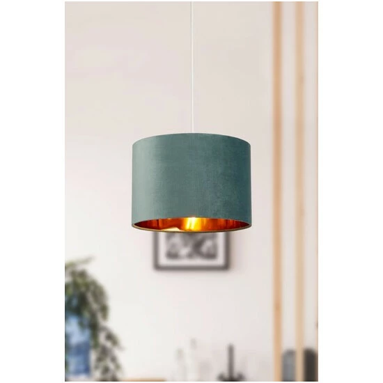 unnamed-file-825.jpg Searchlight Josie Duck Egg Velvet & Gold Inner Easy Fit Shade -Searchlight Shop unnamed file 825