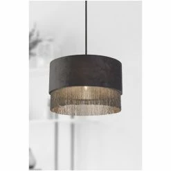 Searchlight Grey Geena Fringe Shade -Searchlight Shop unnamed file 829