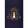 Searchlight Copper Puttle 1 Light Geometric Cage Ceiling Pendant