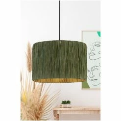 Searchlight Green Willow Raffia Lamp Shade -Searchlight Shop unnamed file 882