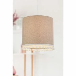 Searchlight Oatmeal Natural Daisy Pom Pom Trim Shade