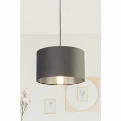 Searchlight Josie Grey Velvet Easy Fit Shade