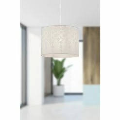 Searchlight Ivory Laurie Lace Detail Shade