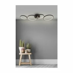 Searchlight Ugo 4 Light Matt Black Flush Ceiling Light -Searchlight Shop unnamed file 973