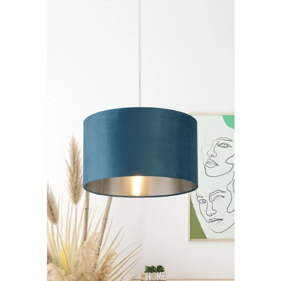 unnamed-file-974.jpg Searchlight Josie Teal Blue Velvet Easy Fit Shade -Searchlight Shop unnamed file 974